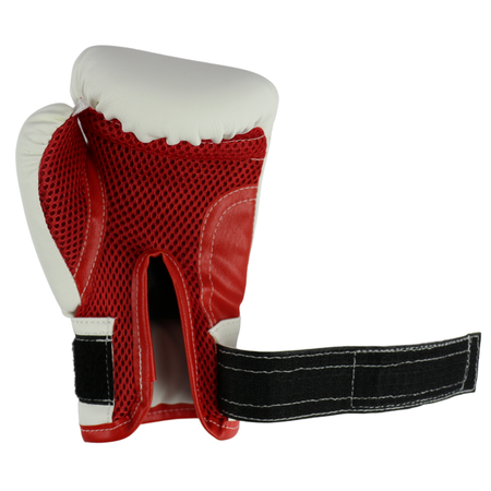 Перчатки боксерские RuscoSport бело-красные 4OZ