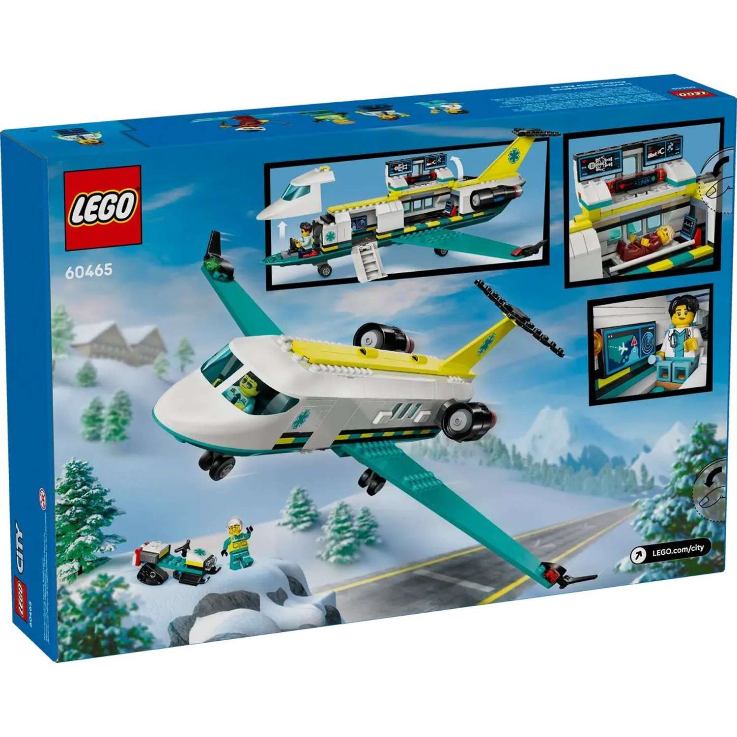 Конструктор LEGO City Самолет скорой помощи блочный - фото 6