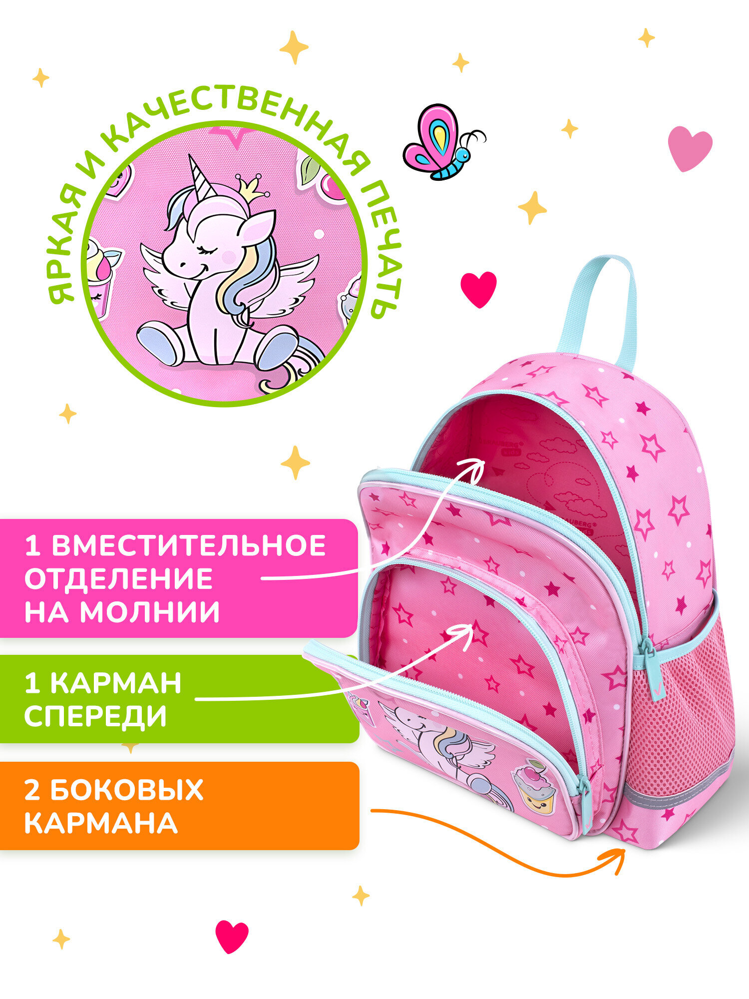 Рюкзак Brauberg мечты единорога - фото 6