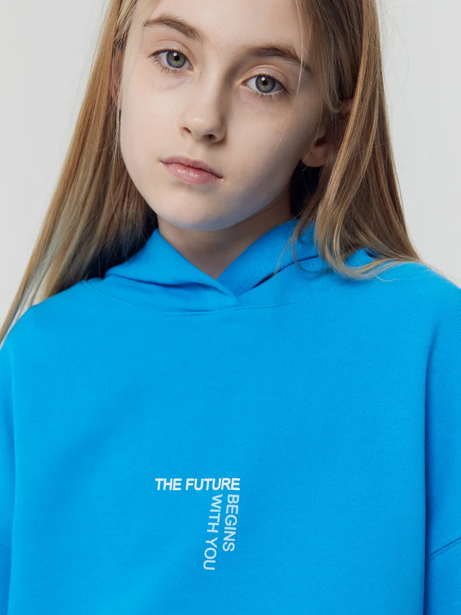 Худи Mark Formelle (Марк Формэль) 127894/голубая лазурь +печать - фото 9