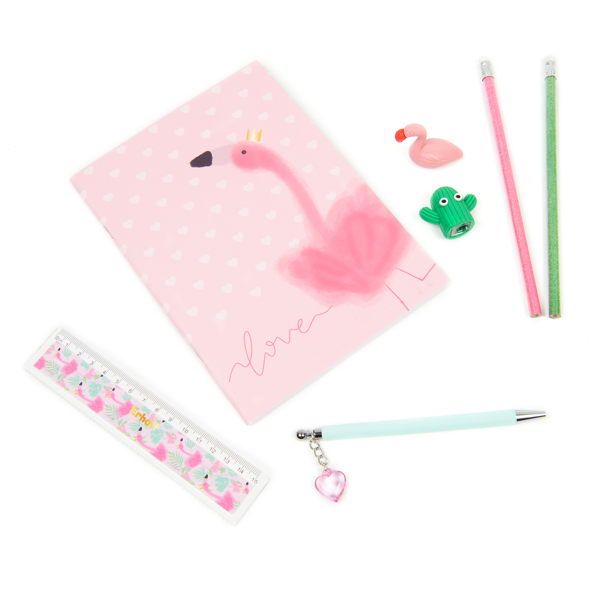 Набор канцелярский Erhaft Фламинго 7 предм. - фото 2