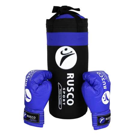 Набор для бокса RuscoSport черно-синий 4 OZ