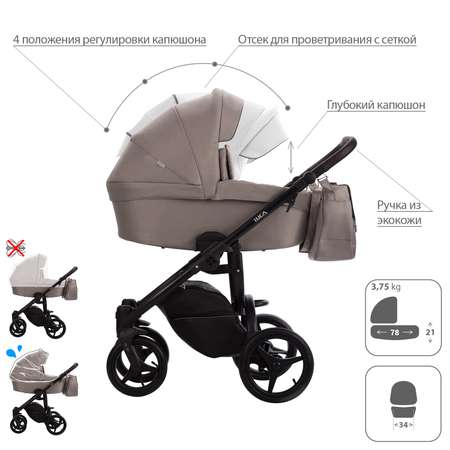 Коляска 2 в 1 Bebetto Luca