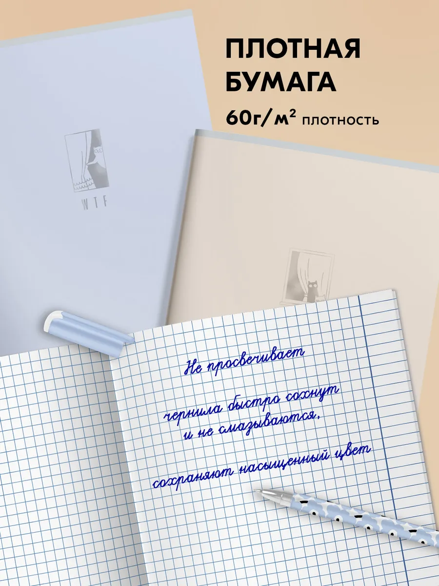 Общая тетрадь SCHOOLFORMAT клетка 5 шт. - фото 3