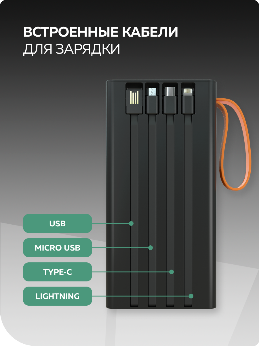 Внешний аккумулятор More Choice PB22-30 Black - фото 4