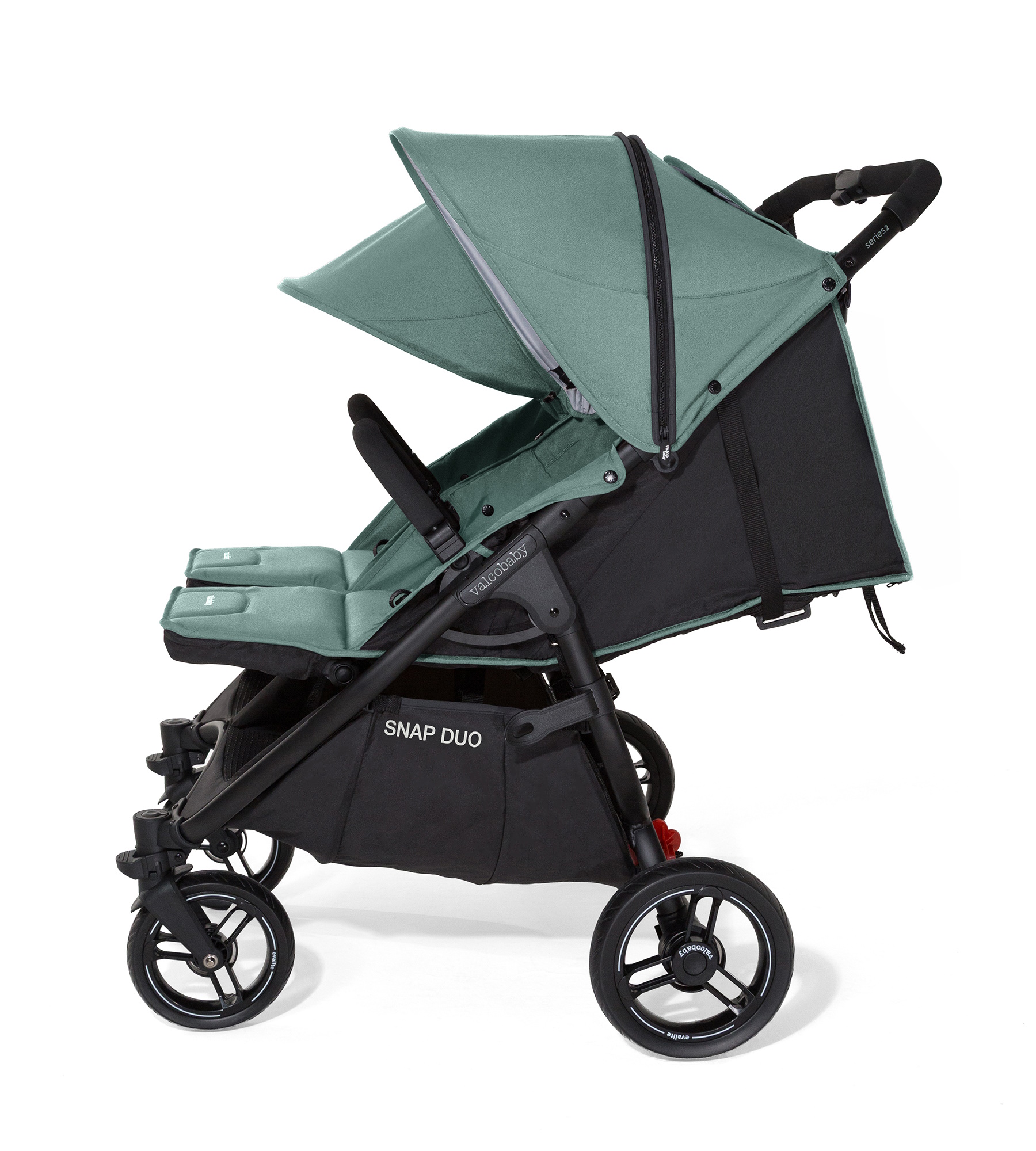 Коляска прогулочная для двойни Valco baby Snap Duo зеленый - фото 13