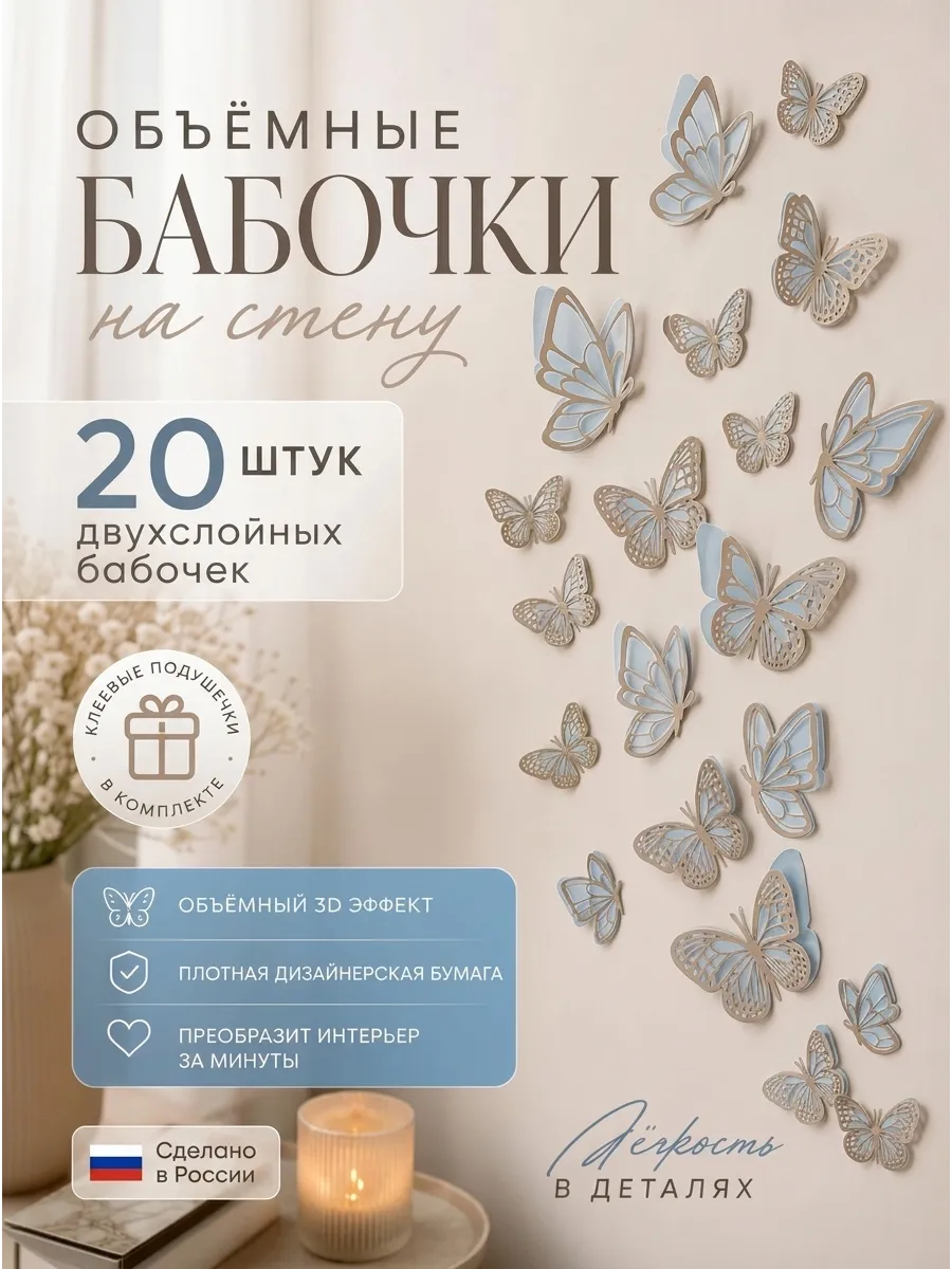 Наклейка PaperInspiration Art Бабочки - фото 1