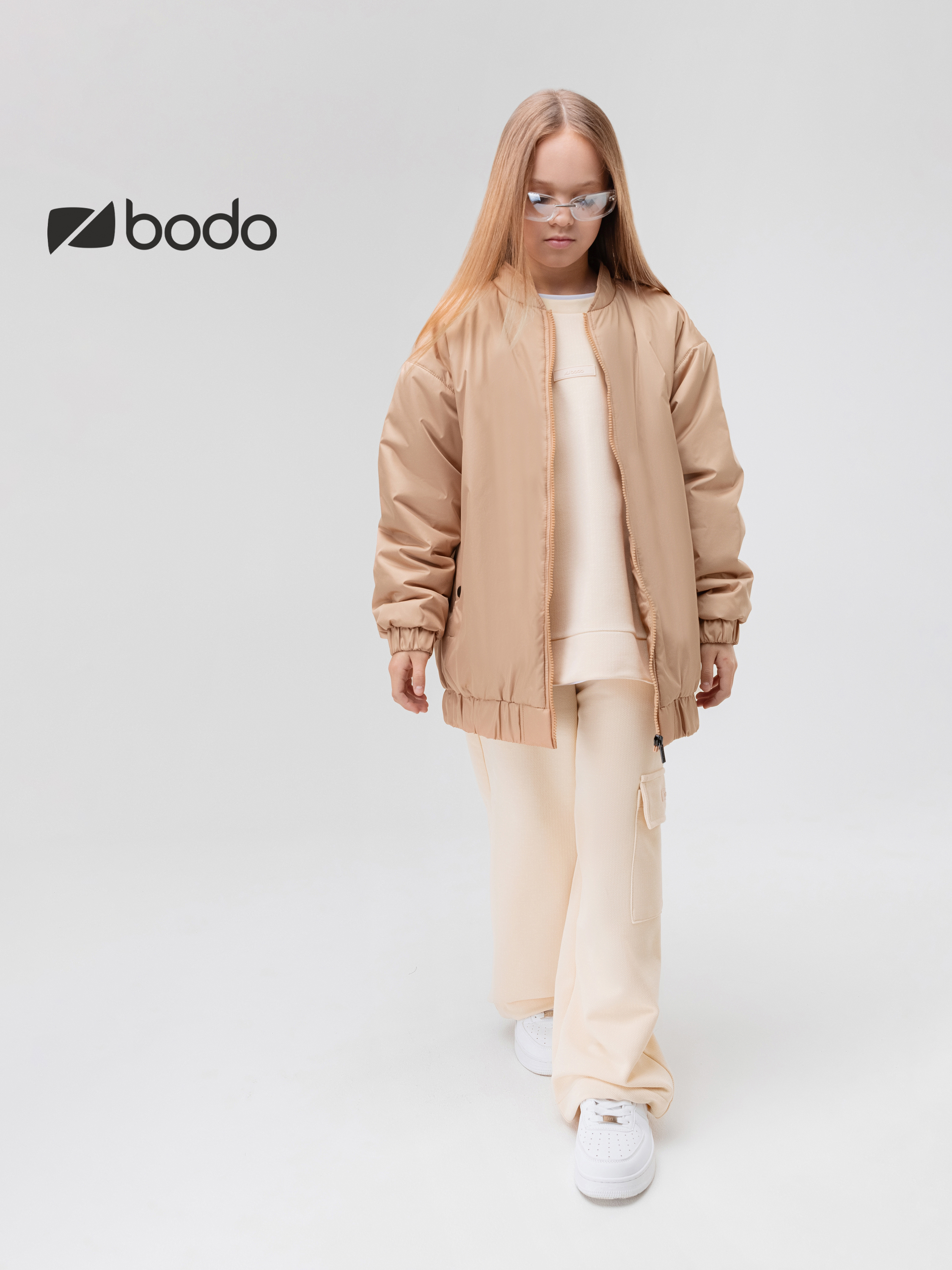 Куртка-бомбер Bodo 49-11МU_бежевый - фото 4