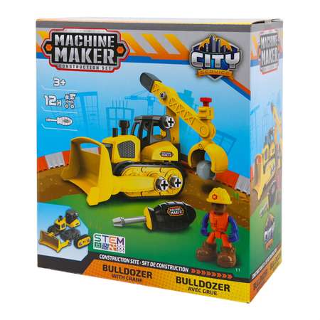 Конструктор Machine Maker Бульдозер Кран сборная игровая модель