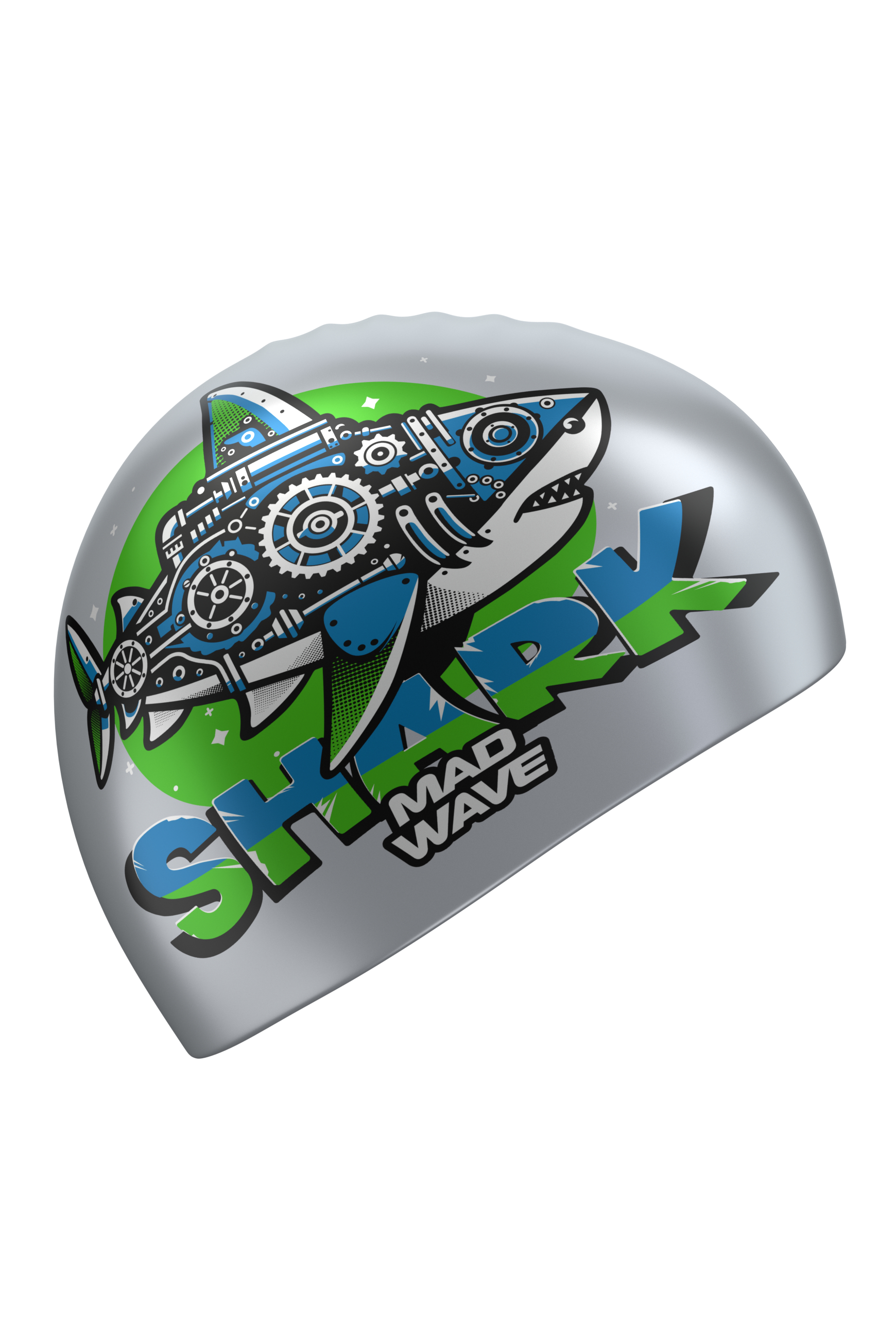 Шапочка для плавания Mad Wave Shark - фото 2