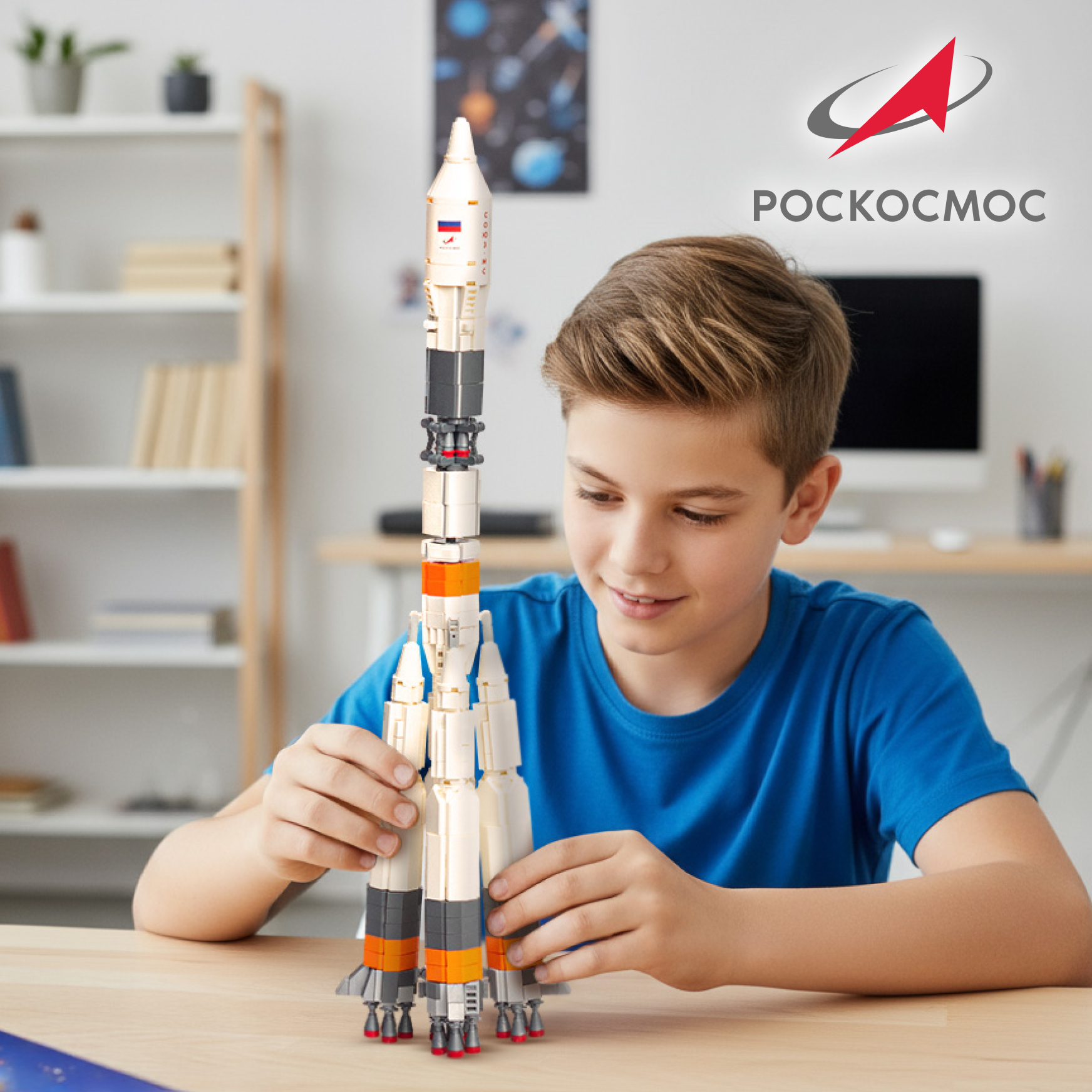 Конструктор Роскосмос Ракета-носитель Союз 801 дет. - фото 10