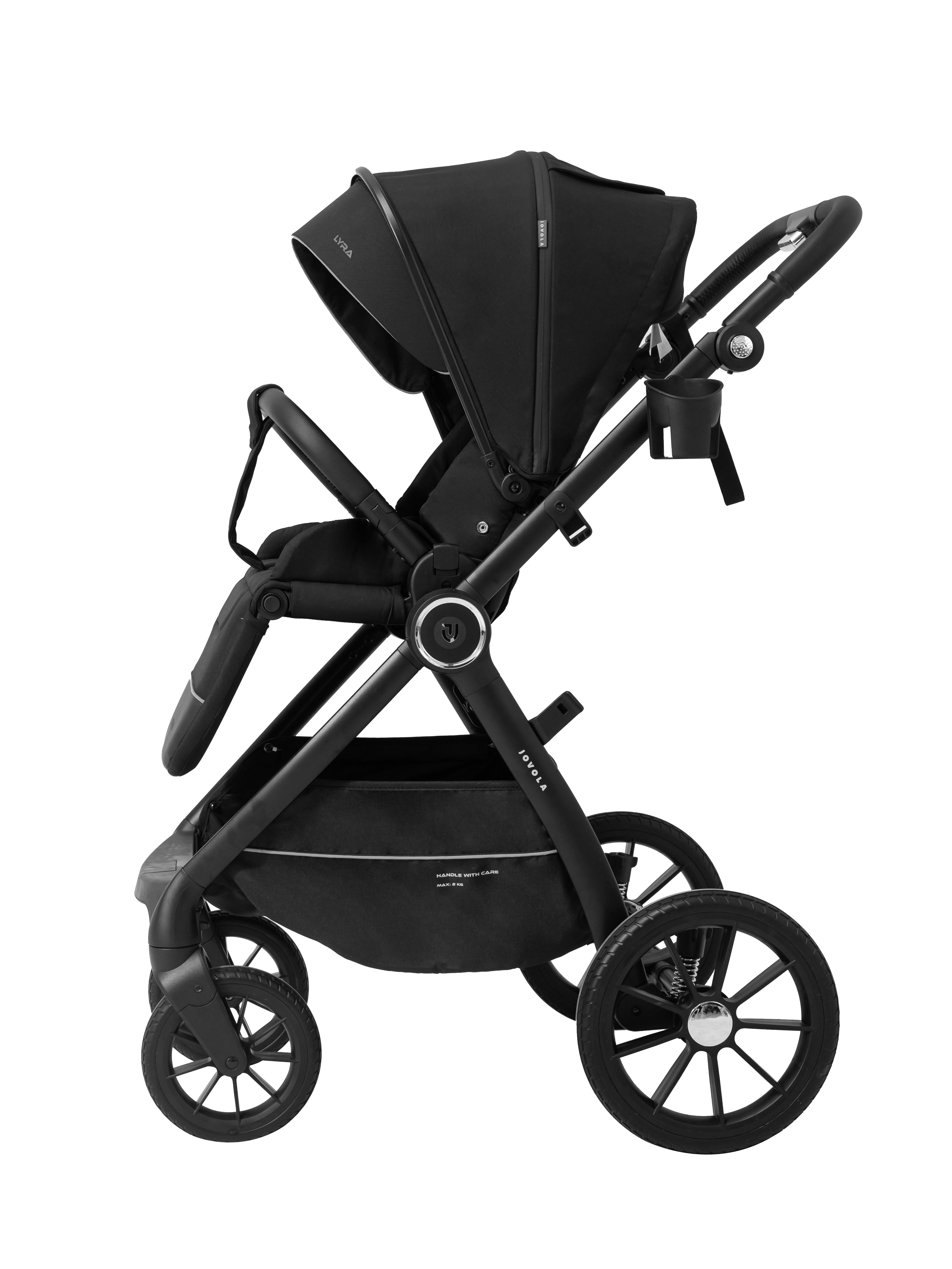 Коляска прогулочная JOVOLA LYRA с реверсивным блоком черный - фото 6