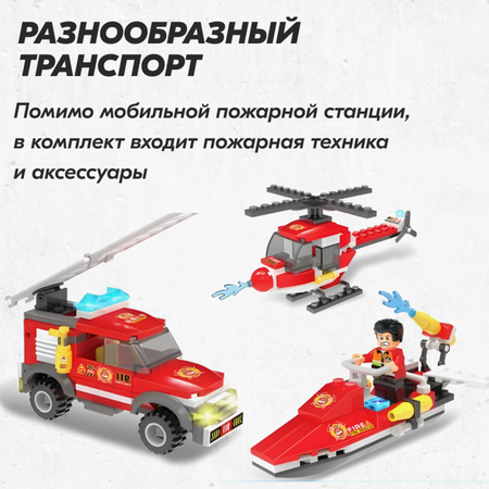 Конструктор LX Сити Пожарная станция блочный