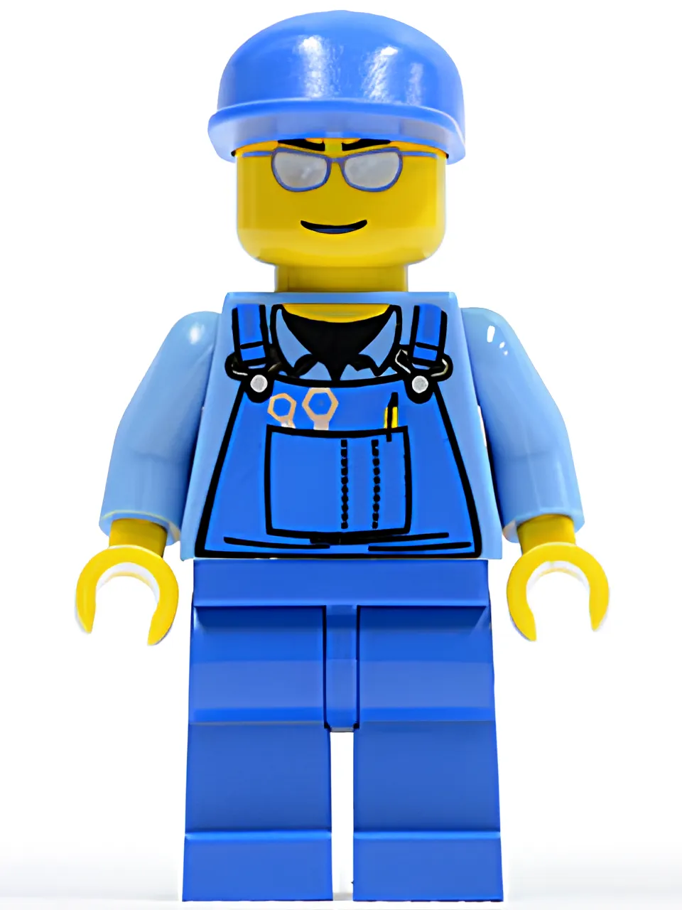 Изображение товара LEGO Минифигурка Overalls with Tools, синяя, с инструментами в кармане Изображение товара LEGO Минифигурка Overalls with Tools, синяя, с инструментами в кармане