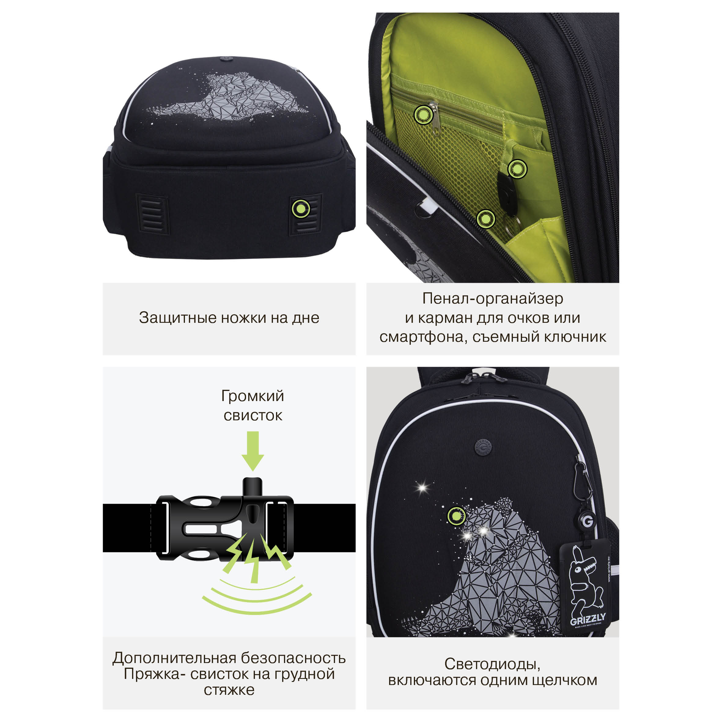 Ранец Grizzly Мишка - фото 14