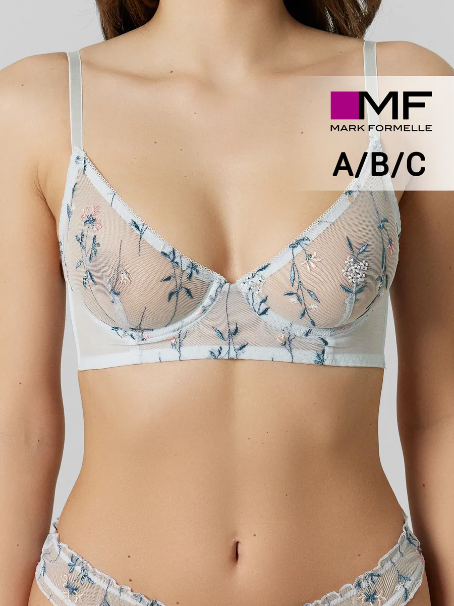 Бюстгальтер Mark Formelle (Марк Формэль) 512565/цветы на голубом - фото 2