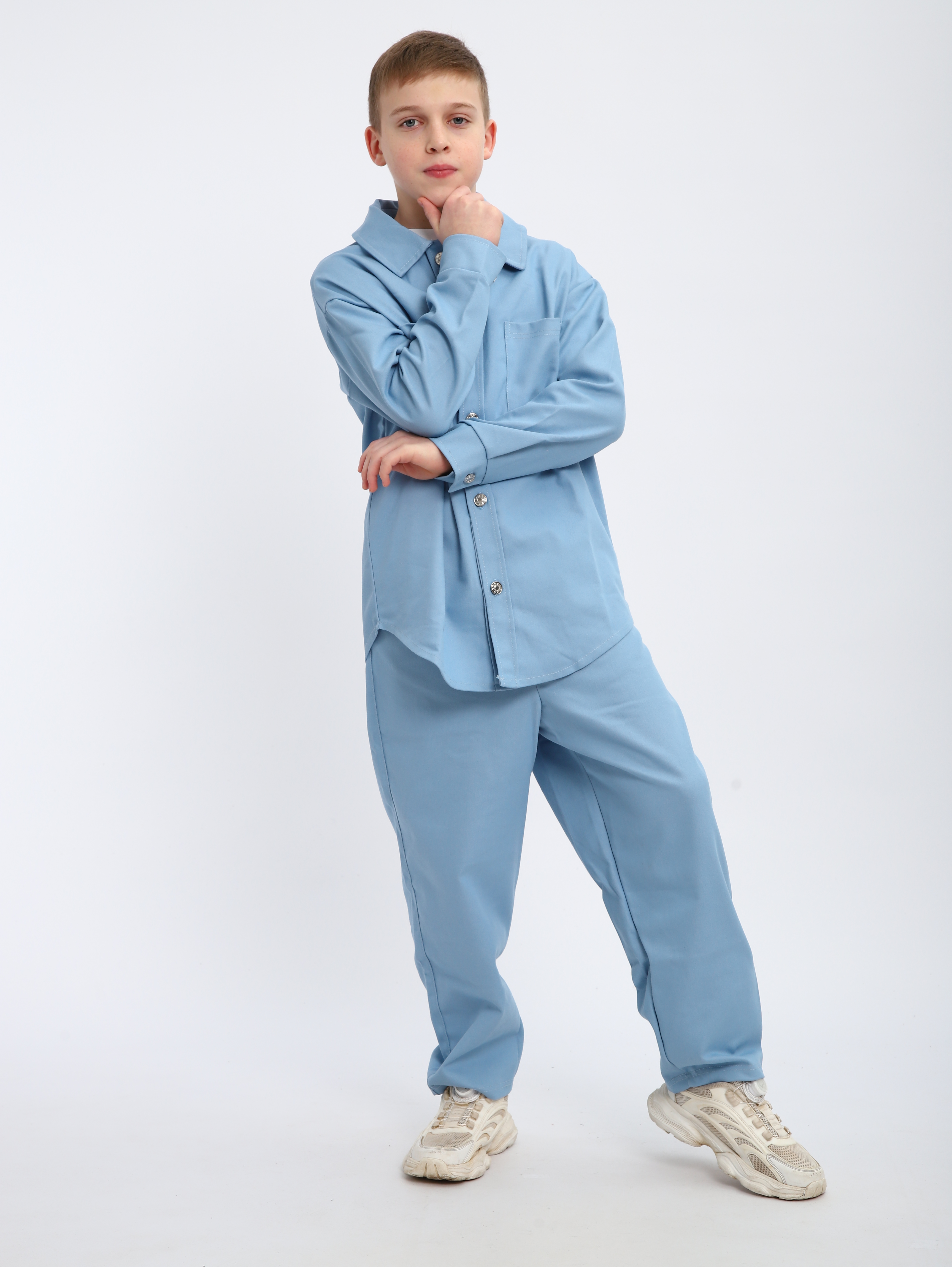Костюм ЛАДОШКИ Комплект Деним голубой - фото 12