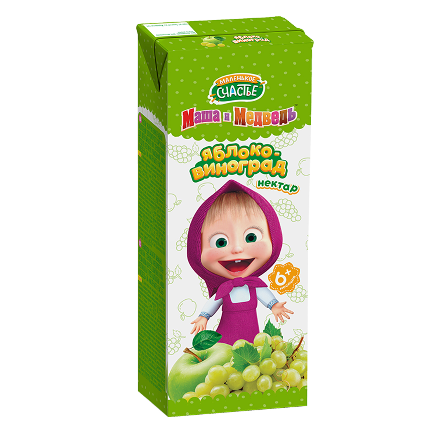 Нектар Маленькое счастье Яблоко-виноград с 8 мес 0.2 л - фото 2