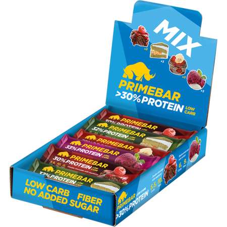 Батончик протеиновый Primebar Low Carb Mix 40г*12шт