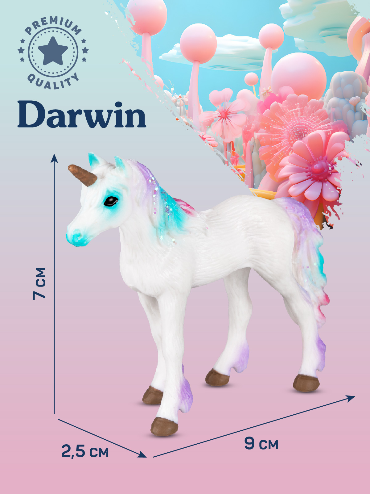 Фигурка DARWIN Волшебная лошадь Единорог - фото 3