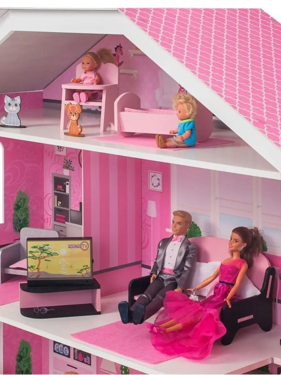 Домик для кукол PAREMO 131 см с мебелью PD318-20 - фото 8