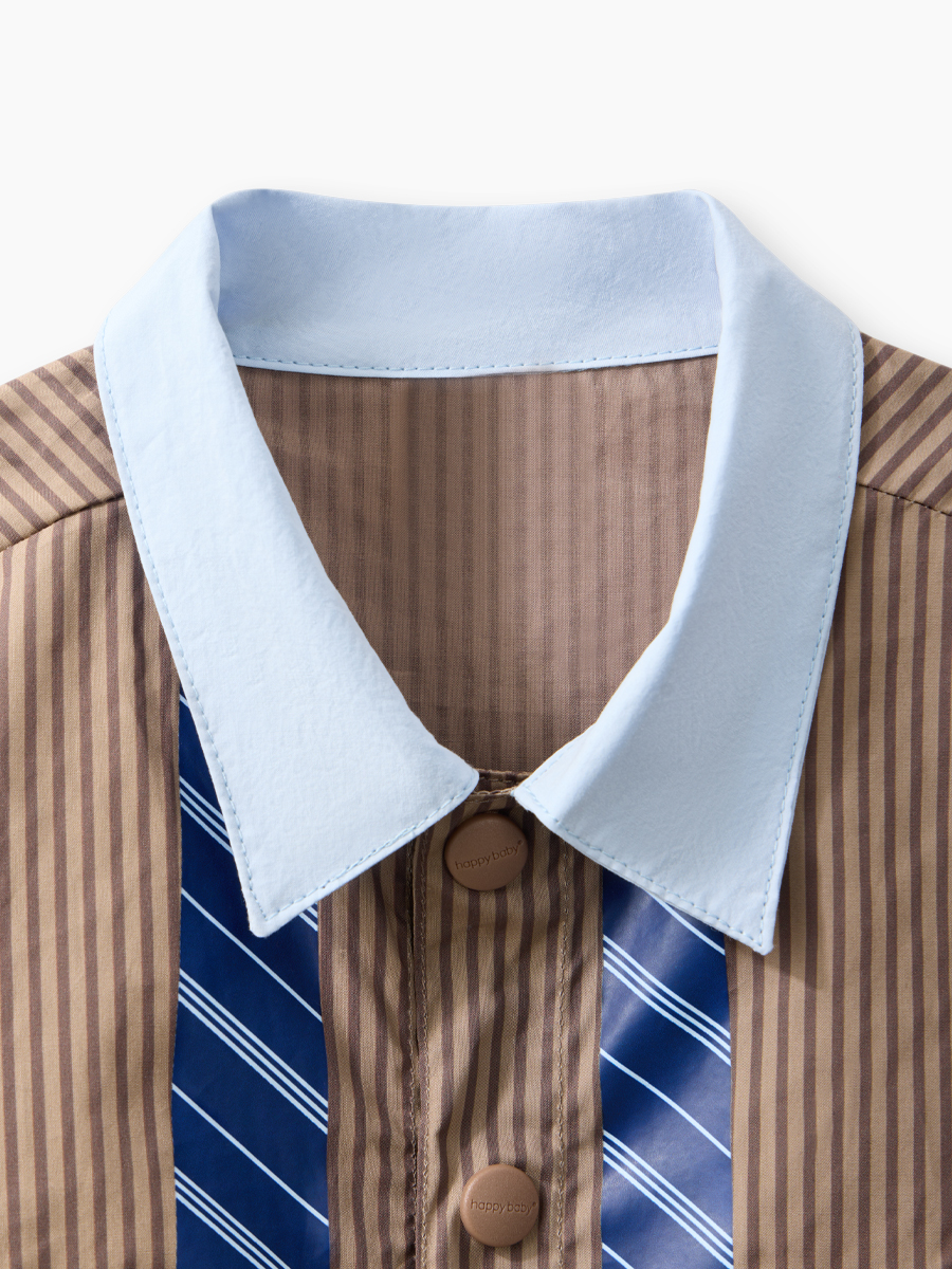 Рубашка Happy Baby 88313-1_chocolate strip - фото 3
