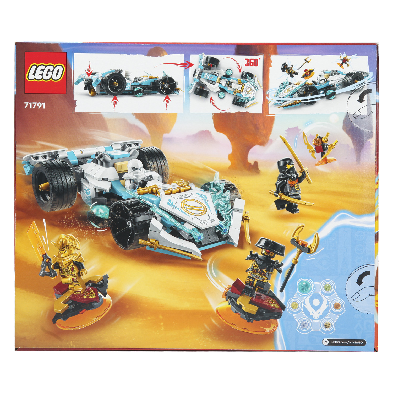 Конструктор LEGO NINJAGO Zanes Dragon Spinjitzu Car 307 дет. - фото 11