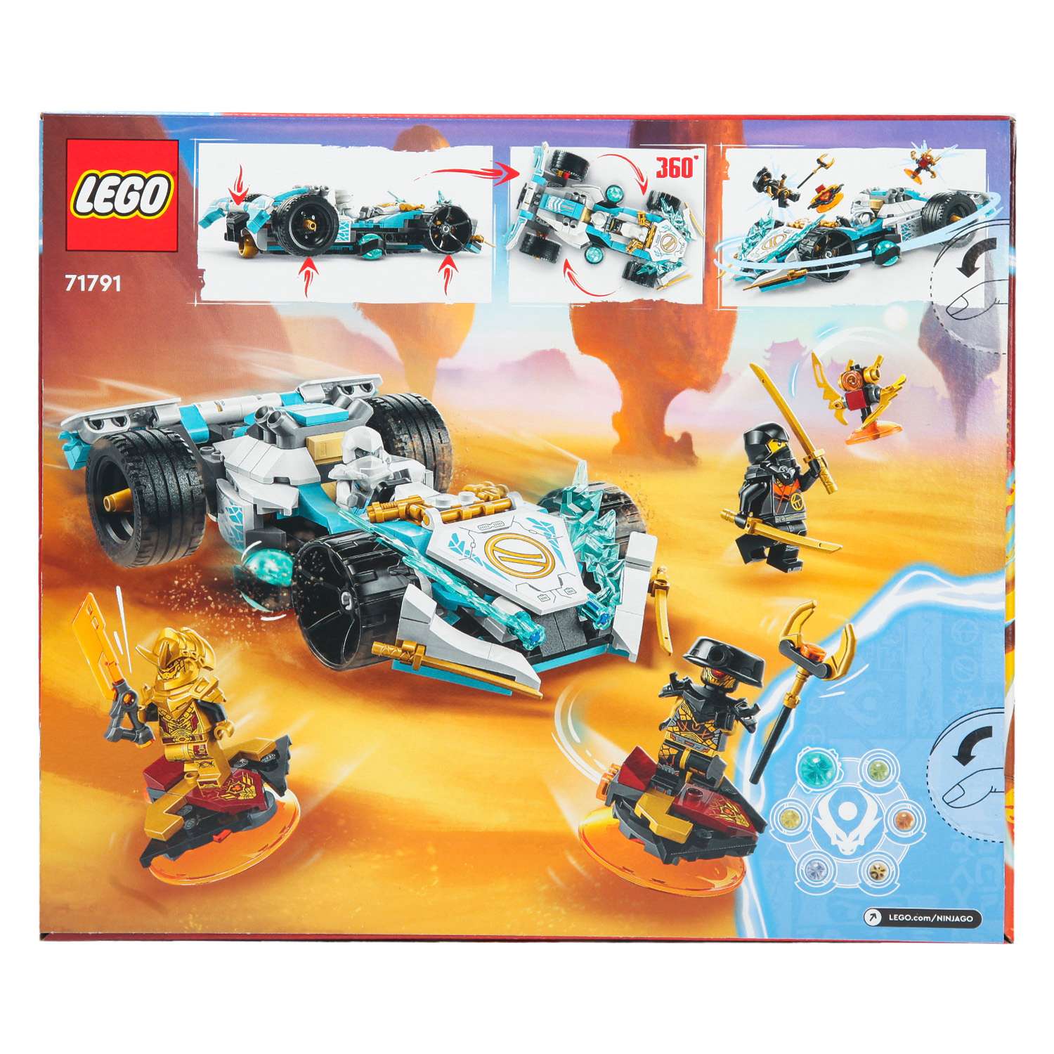 Конструктор LEGO NINJAGO Zanes Dragon Spinjitzu Car 307 дет. - фото 11