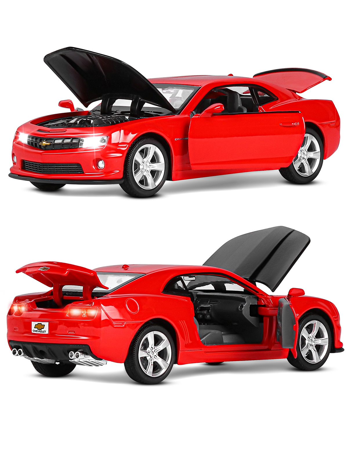 Автомобиль АВТОпанорама Chevrolet Camaro SS 1:32 JB1251392 - фото 9