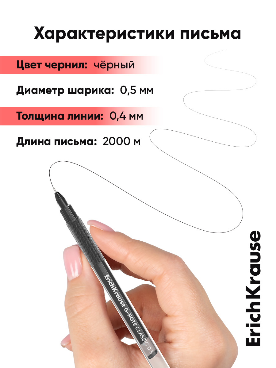 Ручка гелевая ErichKrause 12 шт. - фото 8