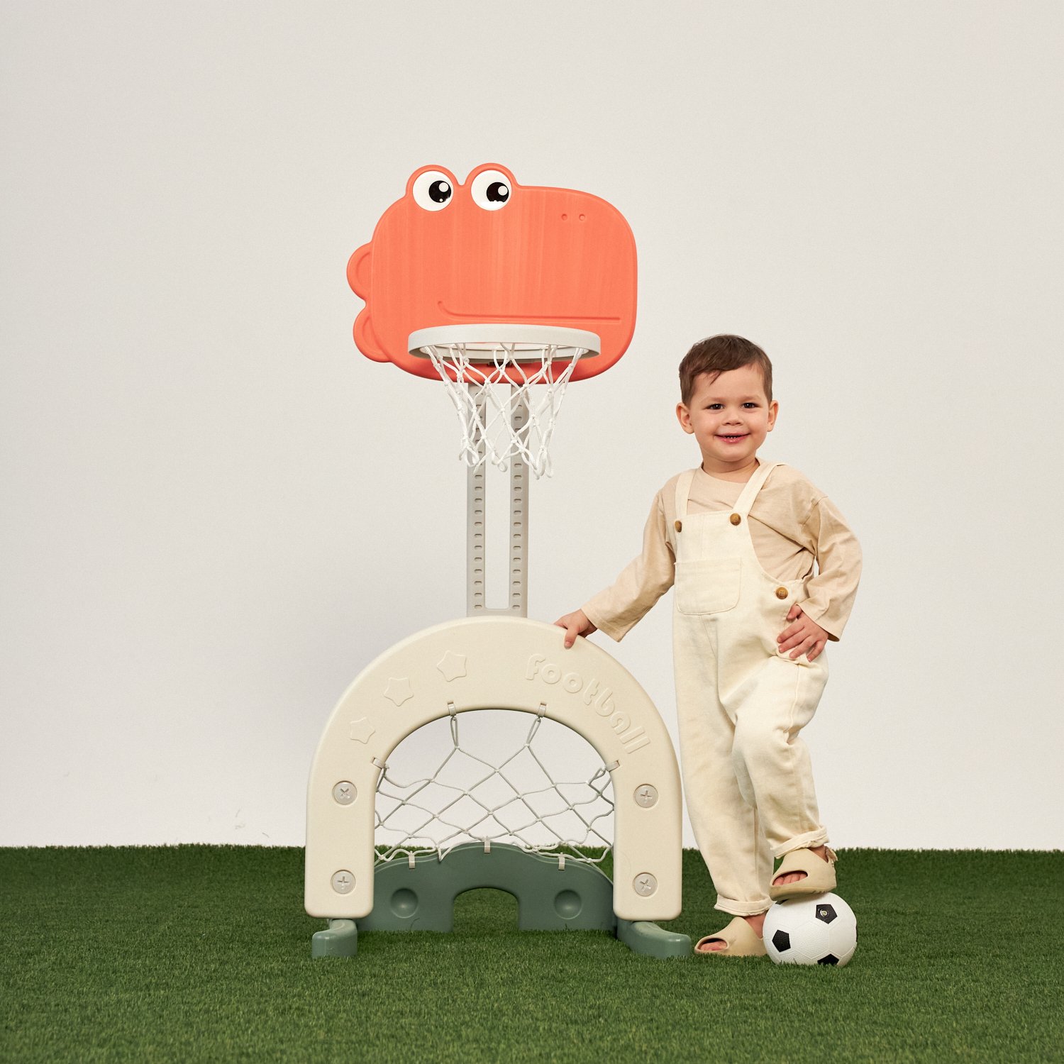 Баскетбольная стойка + ворота UNIX Kids Dino 2в1 для дома и улицы - фото 19