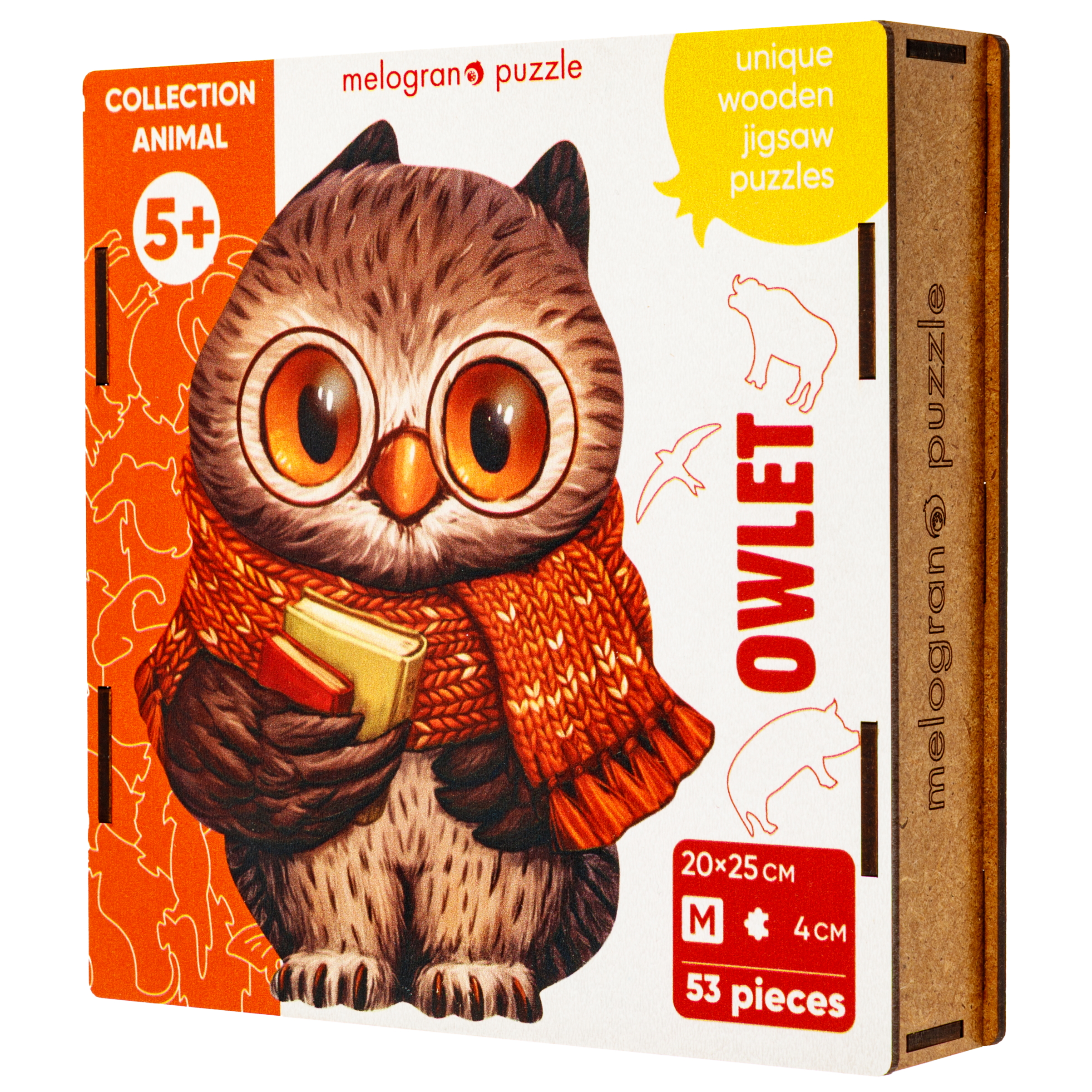 Пазл 1TOY с животными Совенок деревянный - фото 6