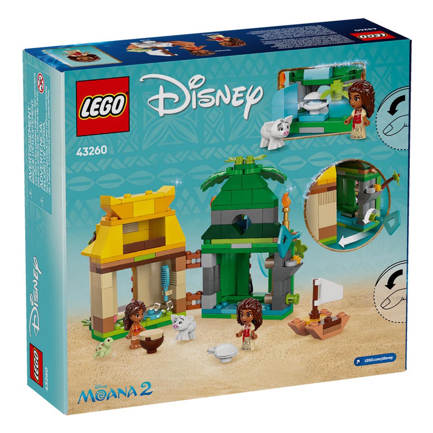 Конструктор LEGO Disney Princess Развлечения Моаны на острове 175 дет. - фото 11