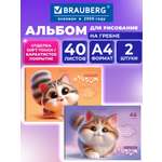 Альбом Brauberg мурчики А4 40 лист. 2 шт.