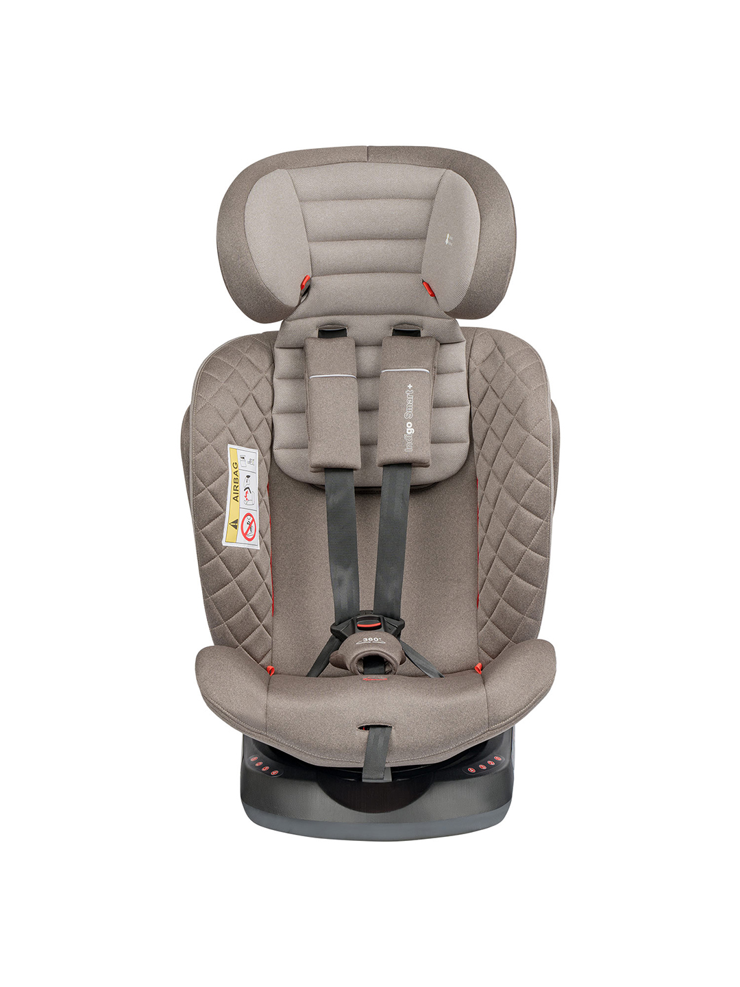 Автокресло Indigo SMART+ бежевый-коричневый Isofix 0+/1/2/3 (0-36 кг) - фото 10