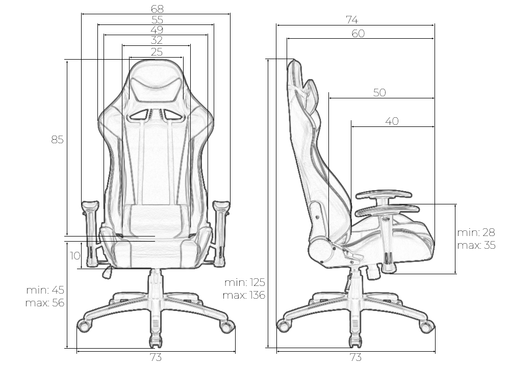 Компьютерное кресло DOBRIN черно-белый - фото 8
