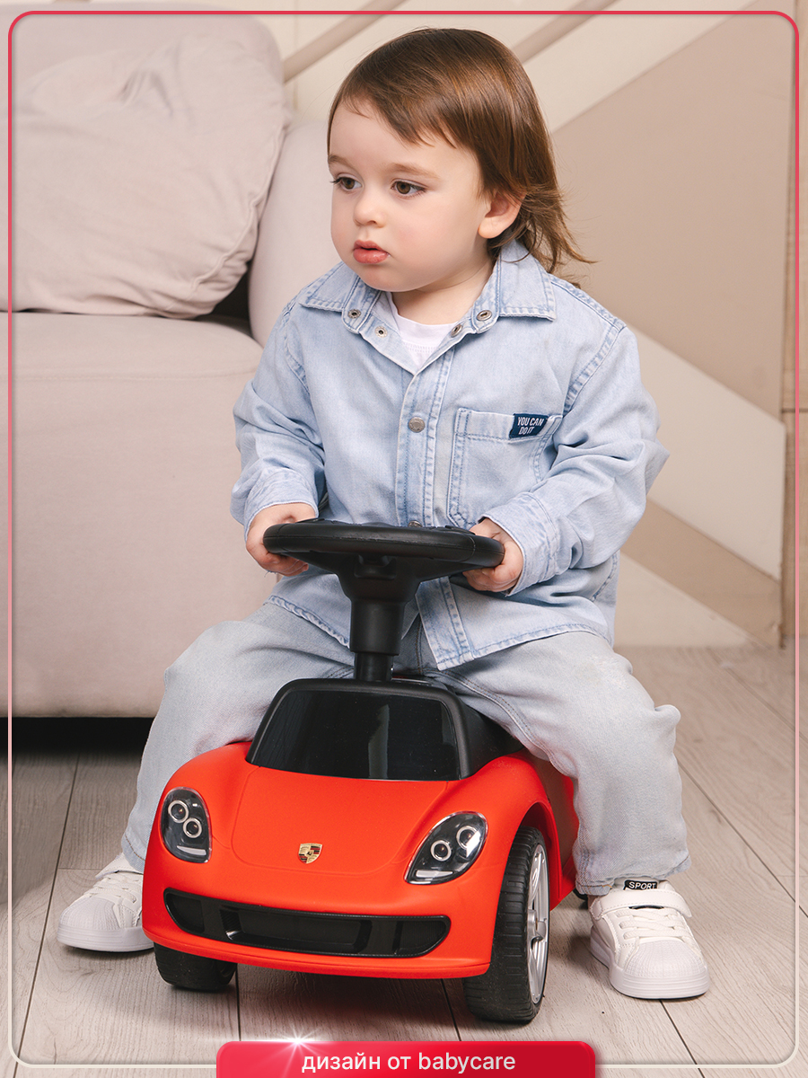 Каталка BabyCare Порш красный - фото 16