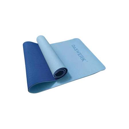 Коврик для йоги и фитнеса DASWERK нескользящий двухсторонний с чехлом