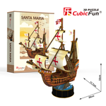 Пазл CubicFun Корабль Санта-Мария 93 детали 3D