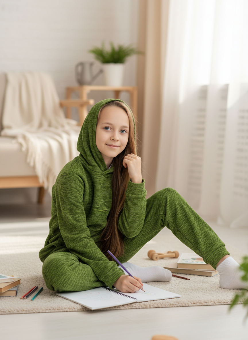 Худи и брюки ULTRA 7043кт-Ул салат - фото 1