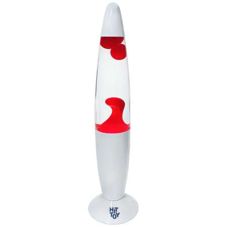 Светильник HitToy Лава-лампа белый корпус 34 см Прозрачный/Красный