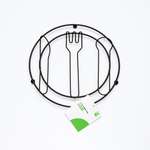 Подставка ё под горячее черный металл 19см