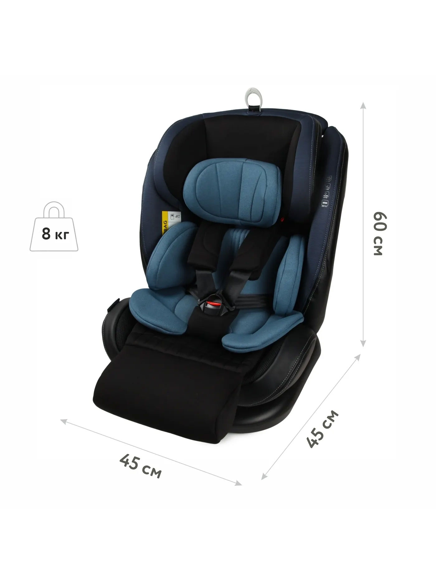 Автокресло BabyGo Multi-Stage New Isofix 0+/1/2/3 (0-36 кг) синий - фото 6