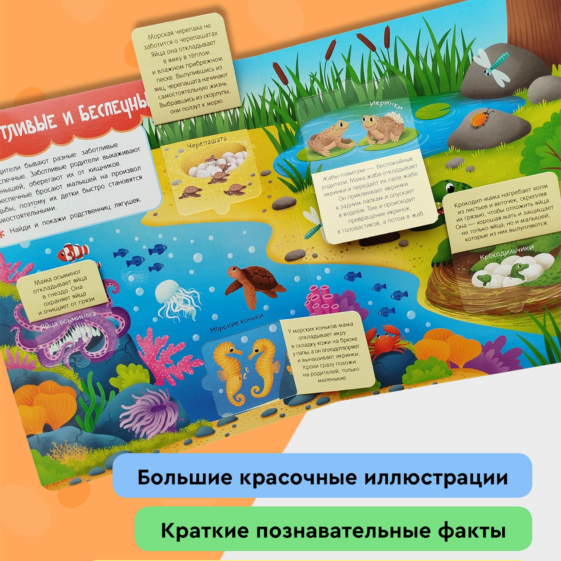 Книга Росмэн Мамы и малыши Книги с окошками - фото 6