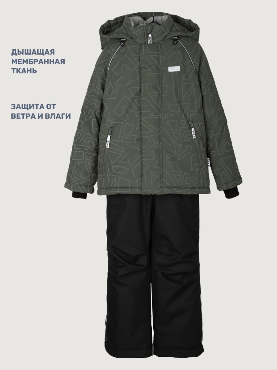Куртка и брюки BASE by NIKASTYLE б7з11125 хаки/черный - фото 7