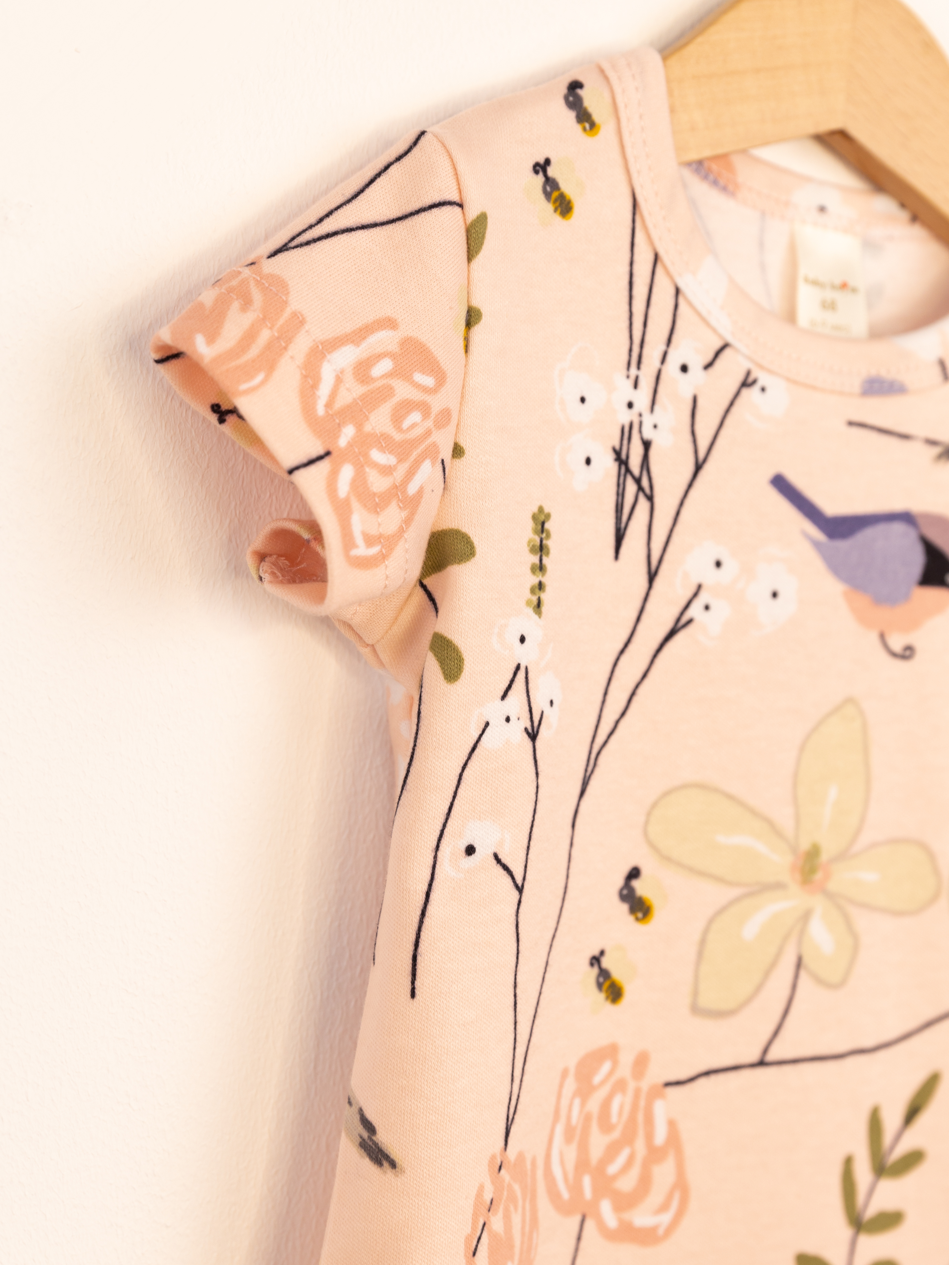 Боди Baby boom Б87/10013 Боди короткий рукав/птички на розовом - фото 4