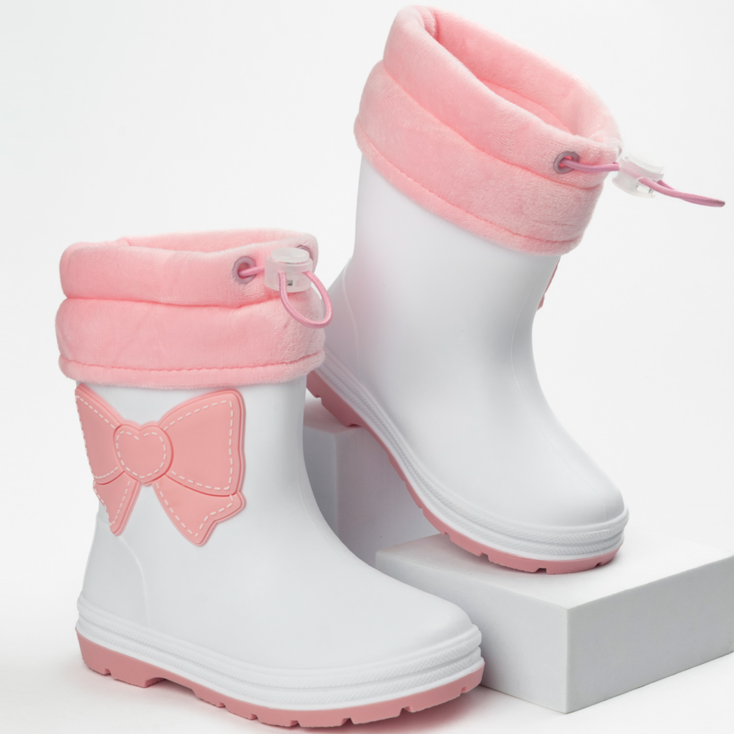 Сапоги резиновые TikkaGo 7B05_2025-05_white-pink - фото 1