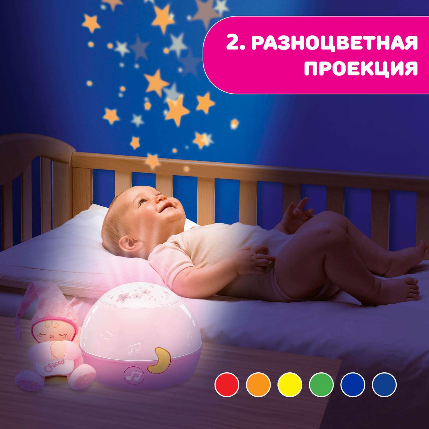 Игрушка проектор, ночник Chicco Первые грезы - фото 6