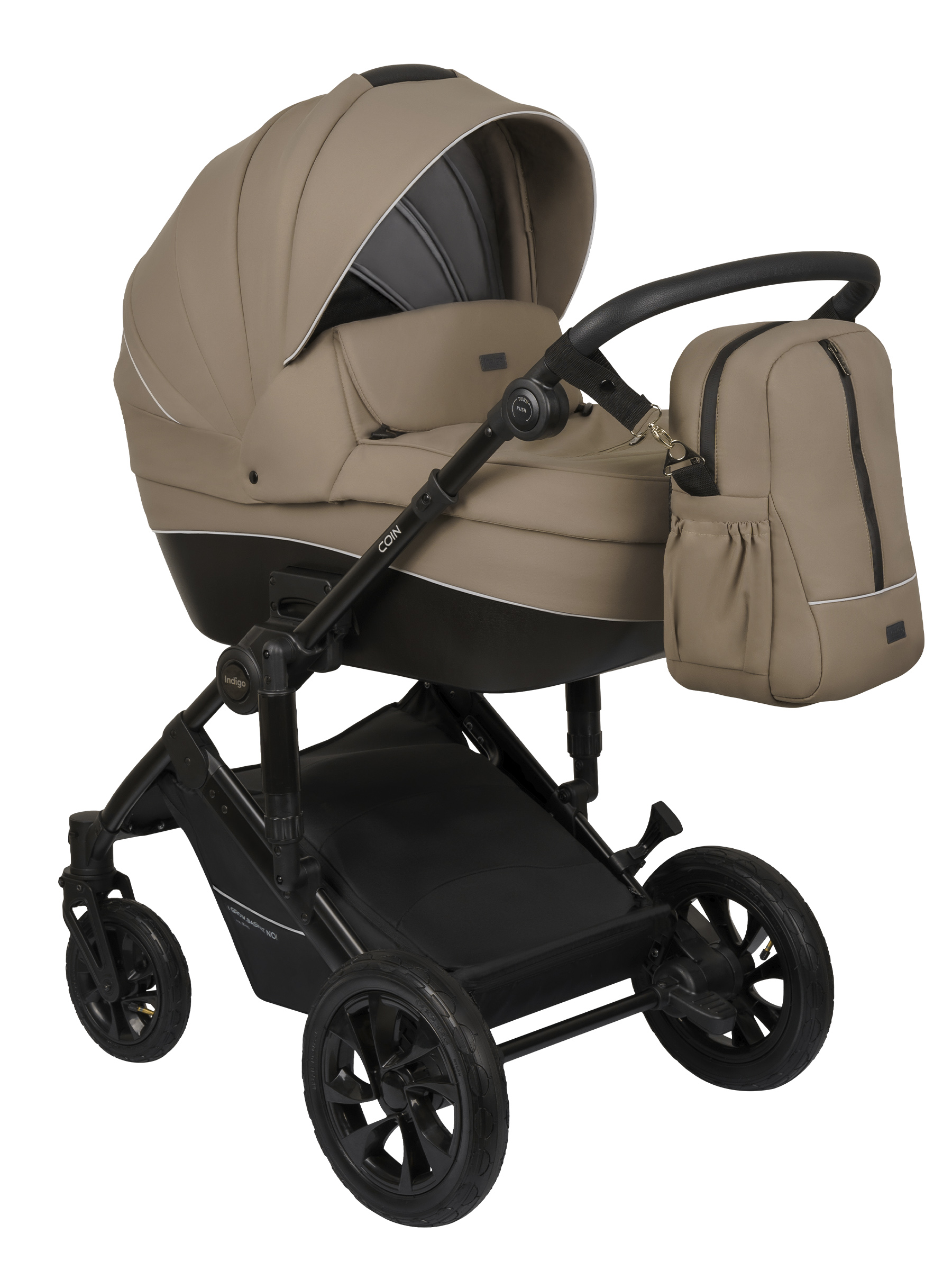Изображение товара Коляска 3в1 Indigo Coin темно-бежевый