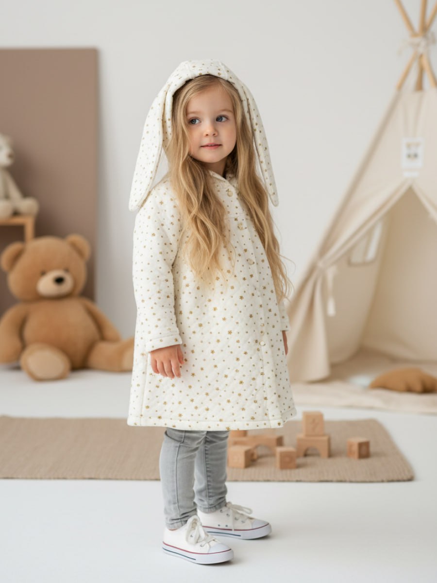 Пальто VEDDI 447кп-2025 экрю звёздочки - фото 9